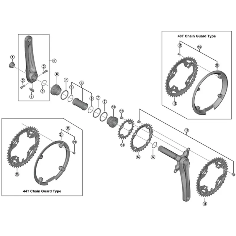 Shimano Chainring FCT4010/FCM590 9spd Triple Middle 32T Black-1