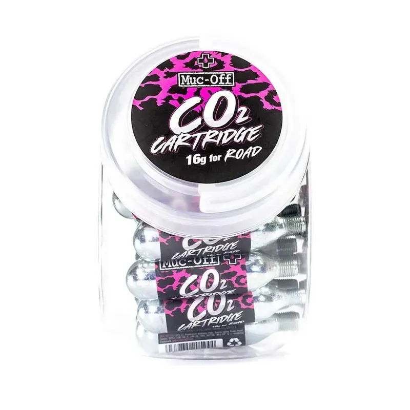 Muc-Off Qty 40 Jar 16g CO2 Refill Road Cartridges