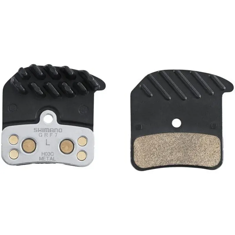 Shimano H03C MF disc pads and spring- metal sintered- alloy stainless back- cooling fins-1
