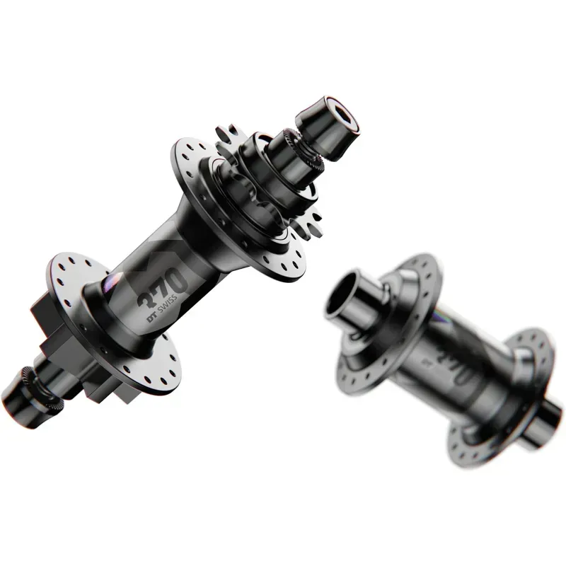 DT Swiss 370 DJ 6B 32h 10x135mm Nutted Disc Rear Hub in Black/Gray-1