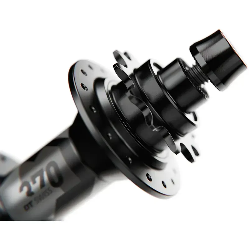 DT Swiss 370 DJ 6B 32h 10x135mm Nutted Disc Rear Hub in Black/Gray-2