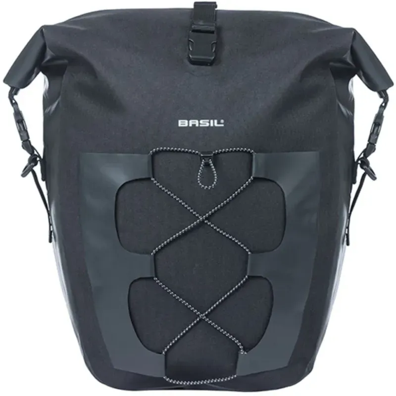 Basil Navigator 25-31L Waterproof Pannier Bag w/MIK Hooks in Black-1