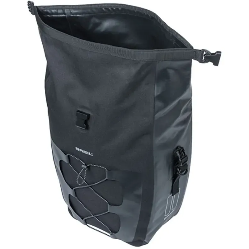 Basil Navigator 25-31L Waterproof Pannier Bag w/MIK Hooks in Black-2