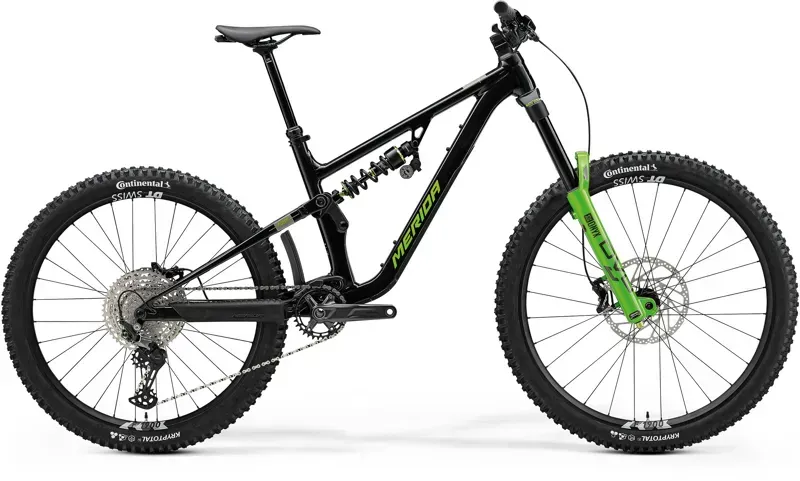 Merida One-Sixty FR 800 Mountain Bike In Black/Grey/Green