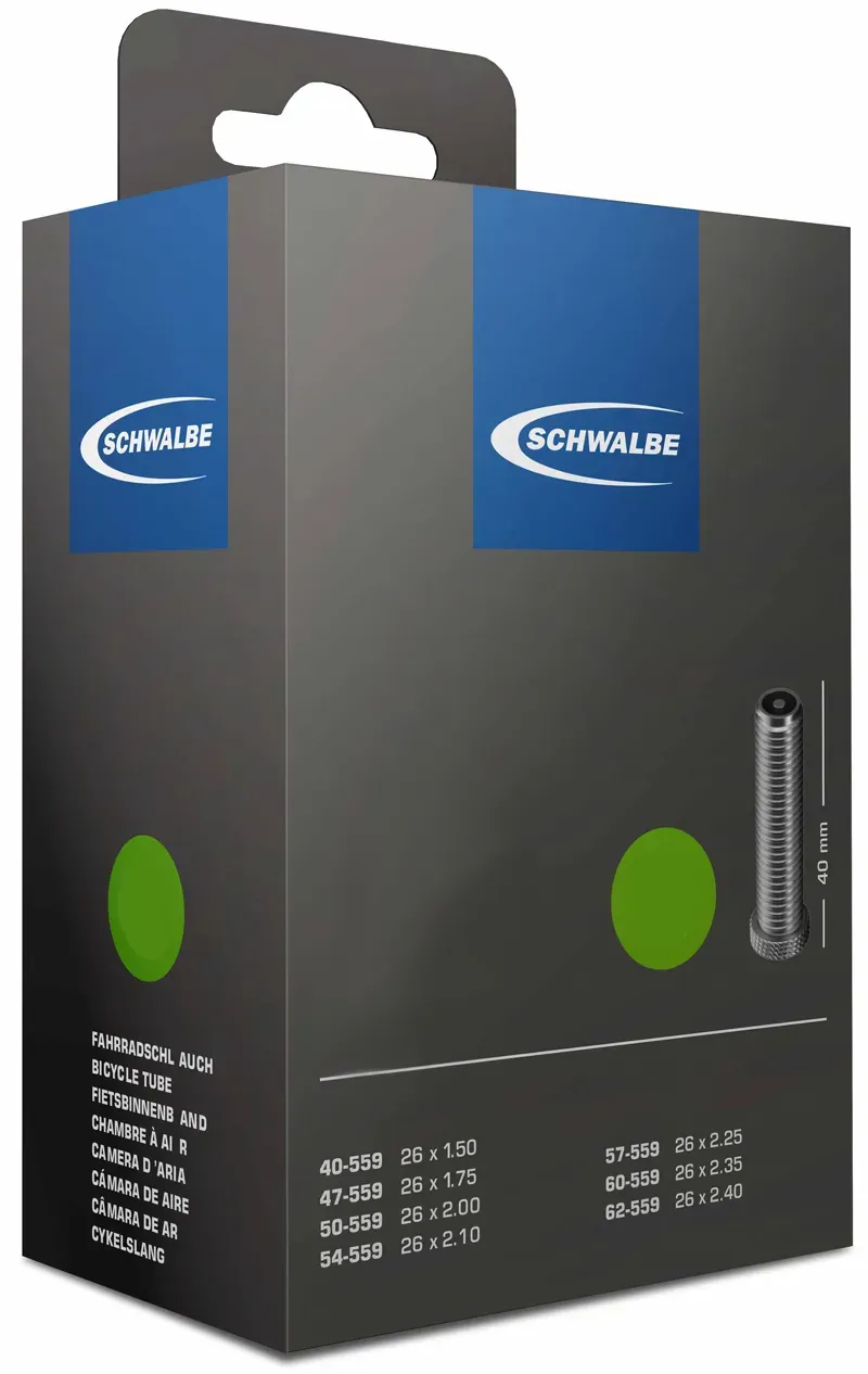 Schwalbe Schrader Valve Inner Tube - AV19F 29x2.10/3.00 40mm