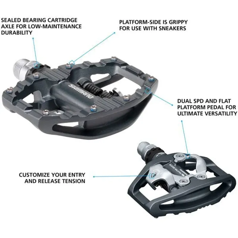 Shimano Pedal EH500 Grey - Single Sided SPD Pedal-2