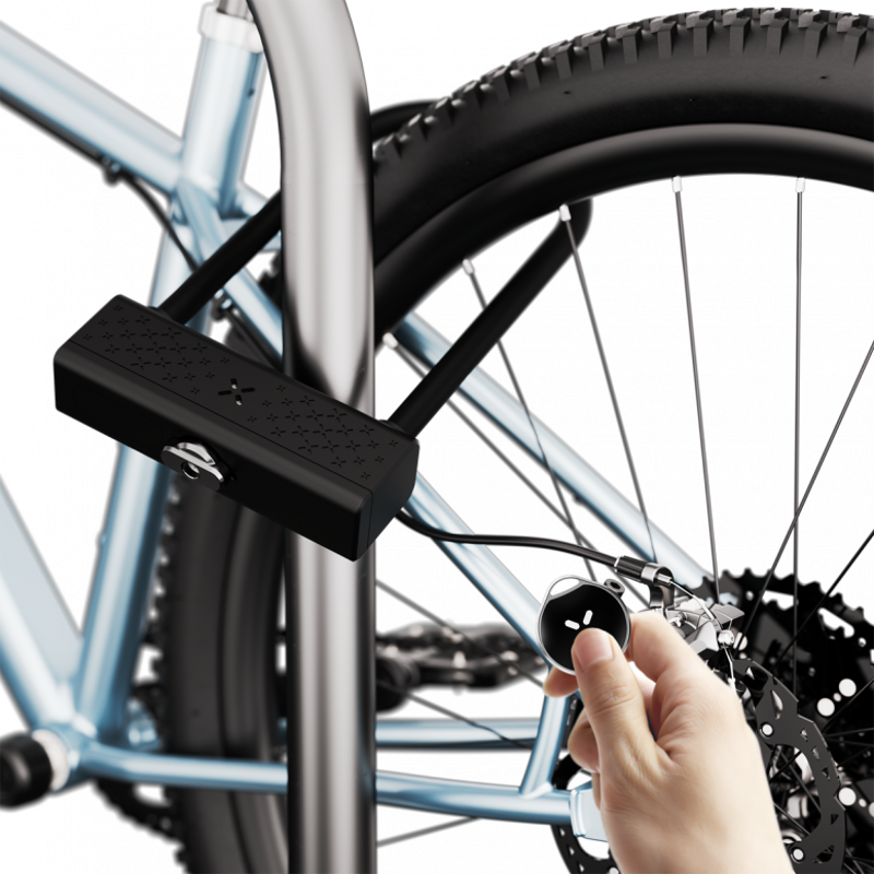 Black X Titan RockSolid Smart Shackle Lock Diamond powered cycle rated-1