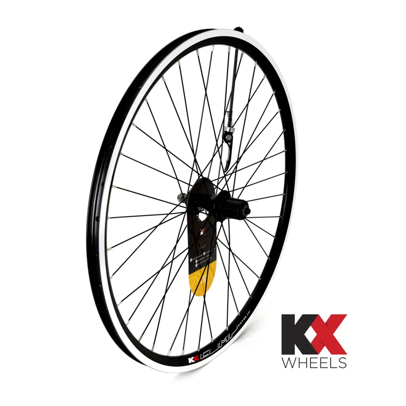 KX MTB Doublewall QR Cassette Rim Brake 26 inch Rear Wheel in Black