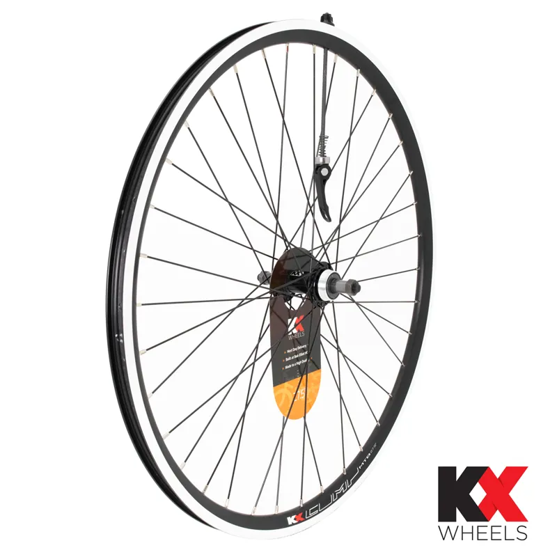 KX MTB 650B Doublewall QR Screw On Rear Wheel Rim Brake In Black