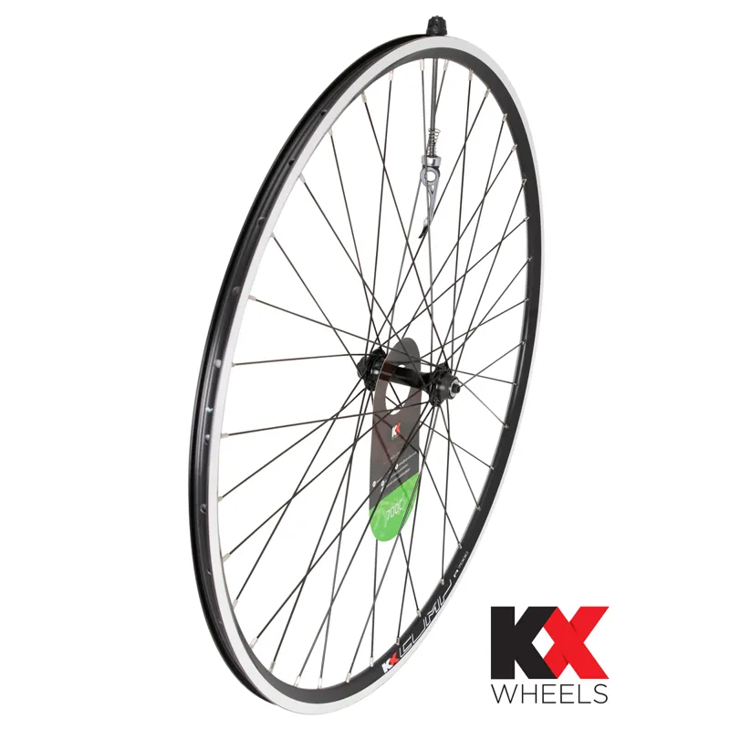 KX Road 700C Doublewall QR Narrow Road Rim Brake Front Wheel in black