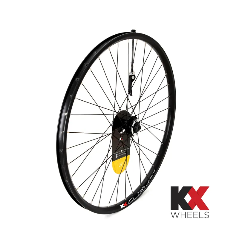 KX MTB Doublewall QR Disc Brake 26 inch Front Wheel in Black