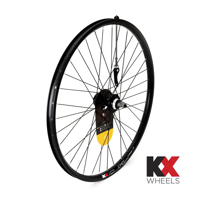 KX MTB Doublewall QR Screw On 26 Inch Disc Brake Rear Wheel in Silver