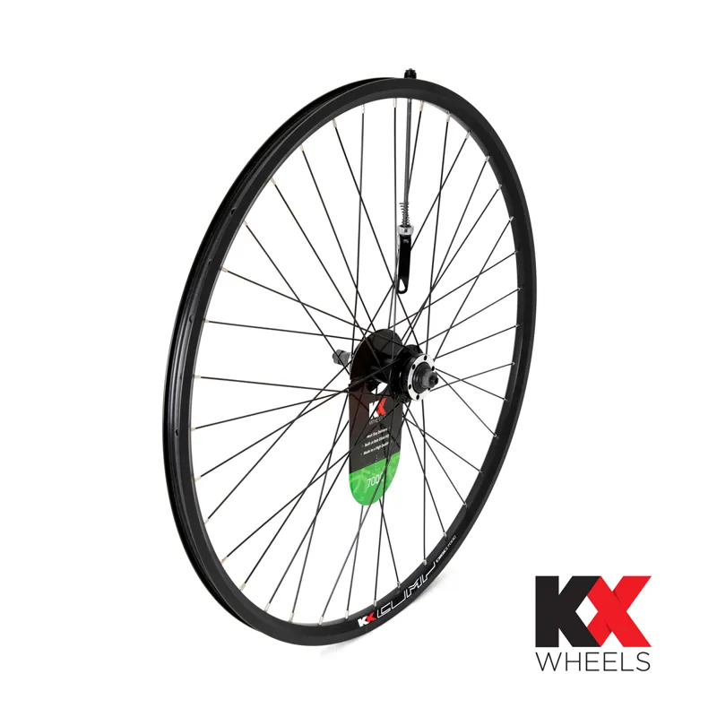KX Hybrid 700C Doublewall QR Screw On Disc Brake Rear wheel in Black
