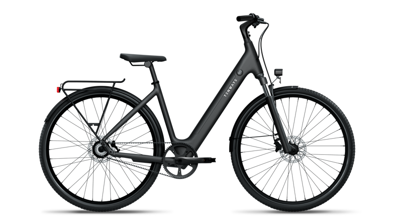 Tenways CGO800S Lightweight Electric Single Speed Bike in Black