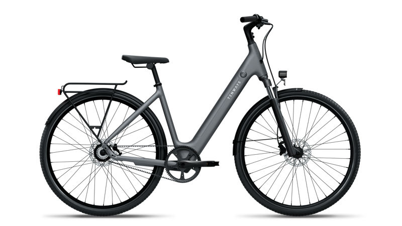 Tenways CGO800S Lightweight Electric Single Speed Bike in Grey