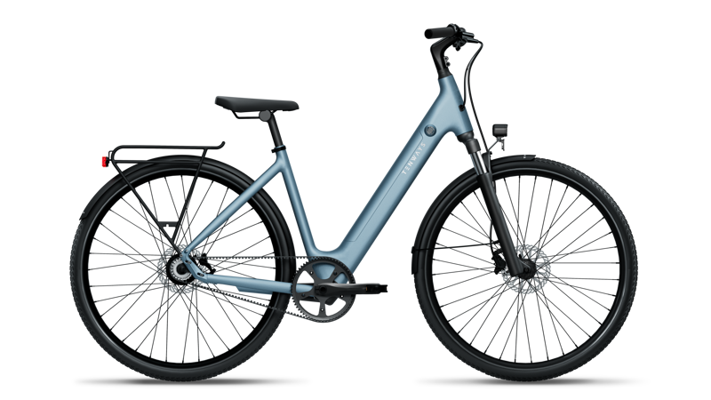 Tenways CGO800S Lightweight Electric Single Speed Bike in Blue-1