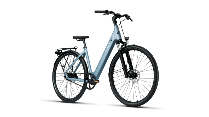 Tenways CGO800S Lightweight Electric Single Speed Bike in Blue