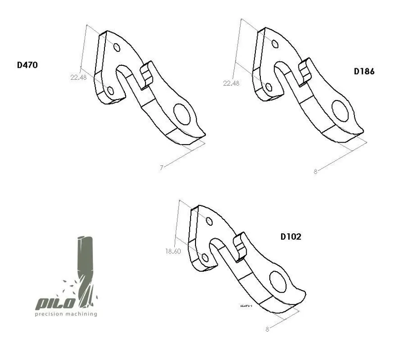PILO D102 CNC Gear mech derailleur hanger for Orange or Stevens or Pinarello aka BETD 151-1