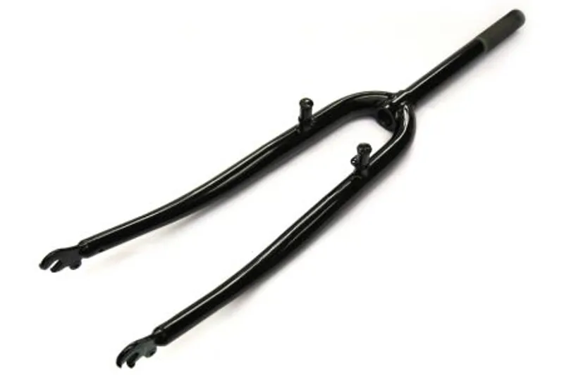 Unbranded 700c Hybrid Steel Forks 1 inch Threaded 22.2mm Internal Dia Black with Pivots