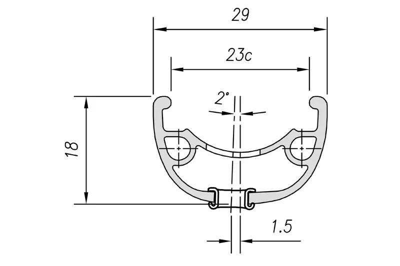 MACH1 26 x 1.75 Rim Double Wall Disc Only 36H Black Rim-1