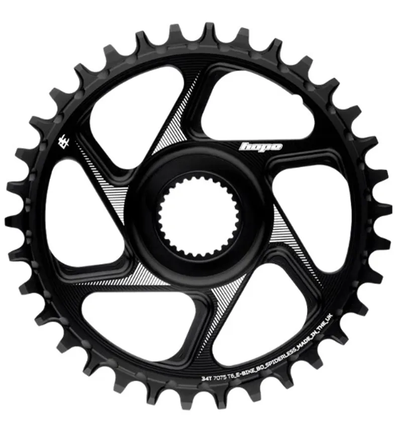 Hope R22 E-Bike Spiderless Retainer Ring 34T - Bosch Gen 4 Black