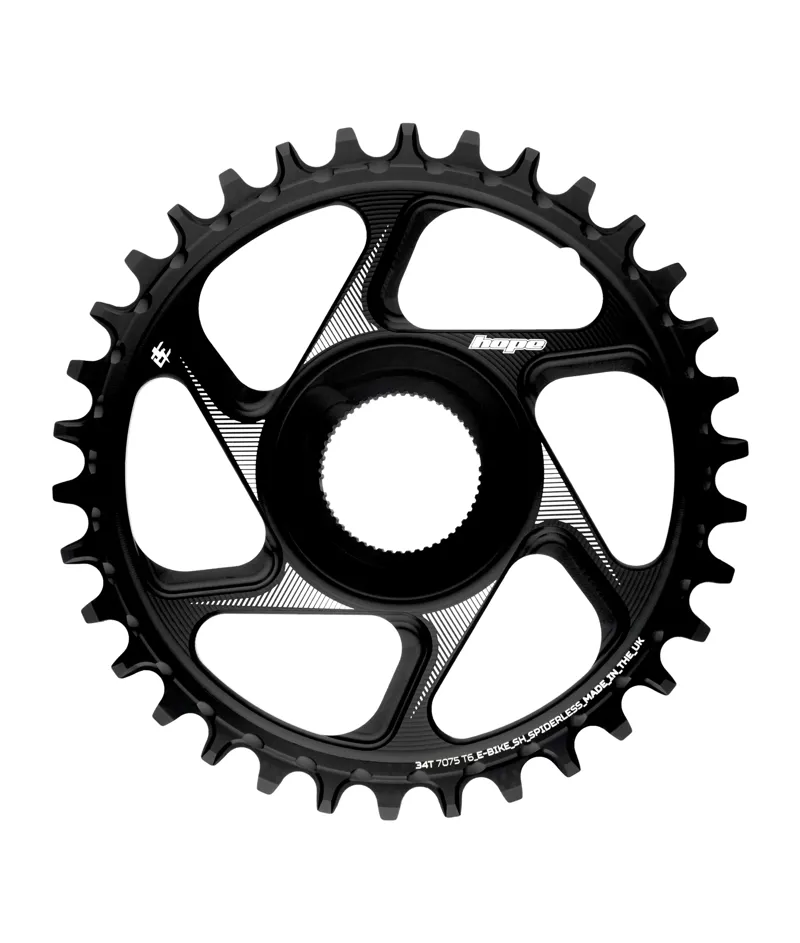 Hope Spiderless ChainRing 34T Retainer Ring E-Bike Shimano Black
