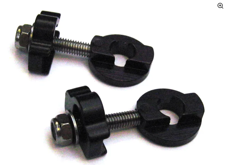 D20 BMX Chain Tug  10mm Black Pair