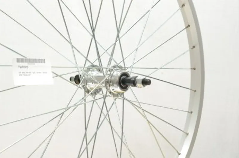 24 Rear Wheel Single Speed Screw on in Silver