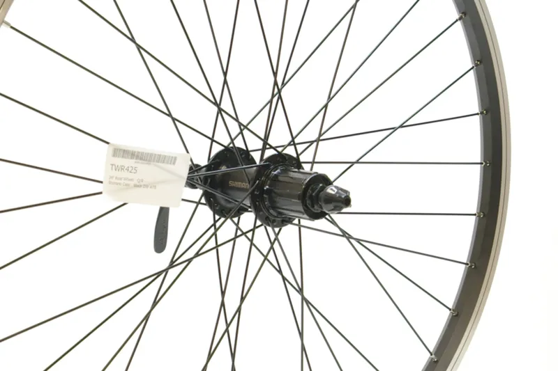 24 Rear Wheel Q/R Cass Black Double skin Rim Brk