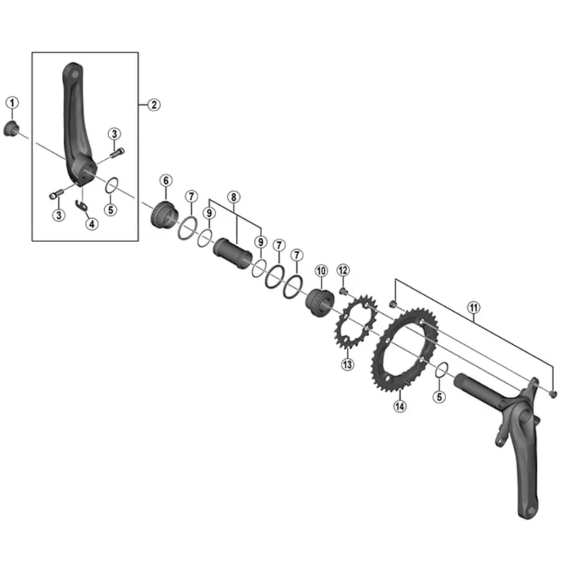 Shimano Chainring FCM617 10spd Double Outer 38T- AZ Black 38 teeth-1