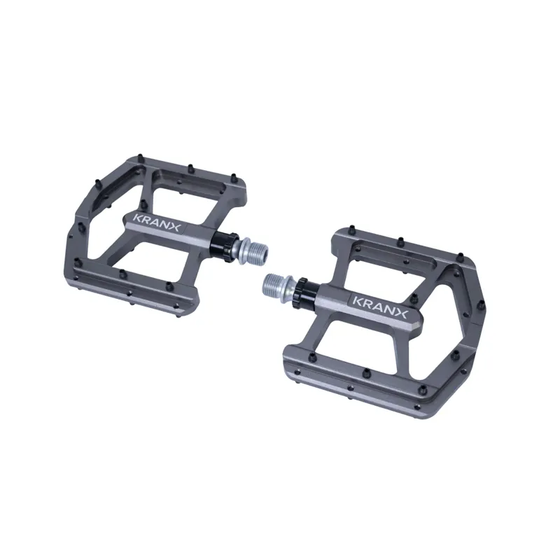 KranX Trail Luxe Alloy Platform Sealed Bearing Pedal SILVER 9/16â-1