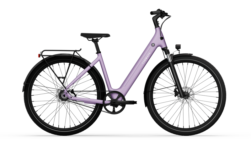 Tenways CGO800S Lightweight Electric Single Speed Bike in Purple-2
