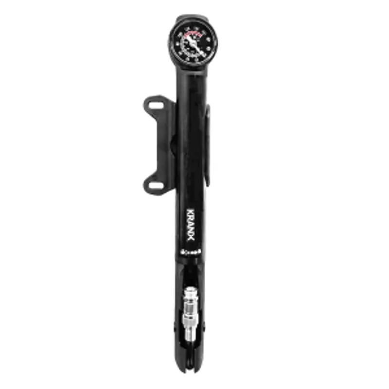 KranX Anemos MTB/Trekking Alloy Mini Pump With Gauge In BLACK