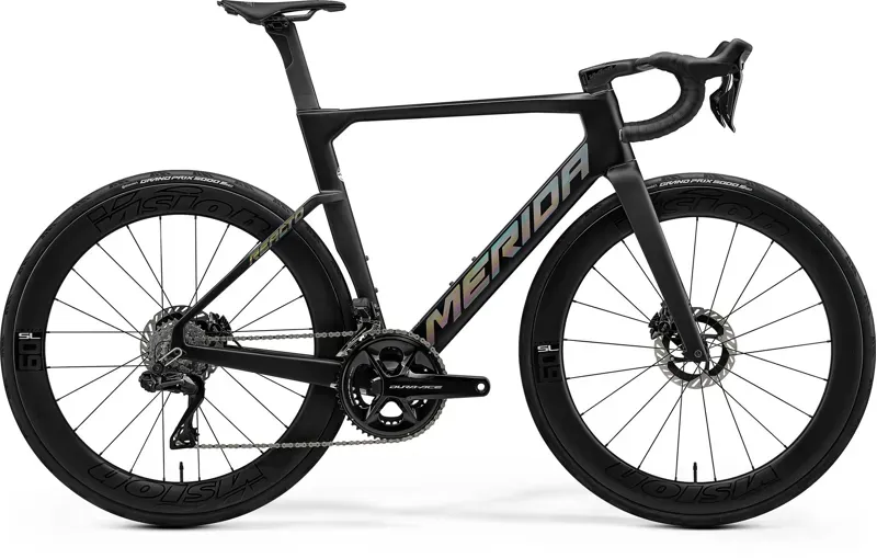 Merida Reacto Team Road Bike In Silk Black/Glossy Dark Silver
