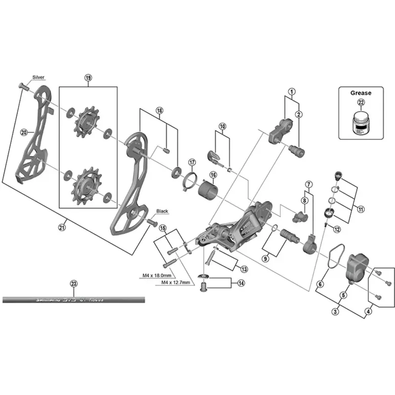 Shimano RDRX815/RX810 GRX Pulley Set - Jockey Wheels-1