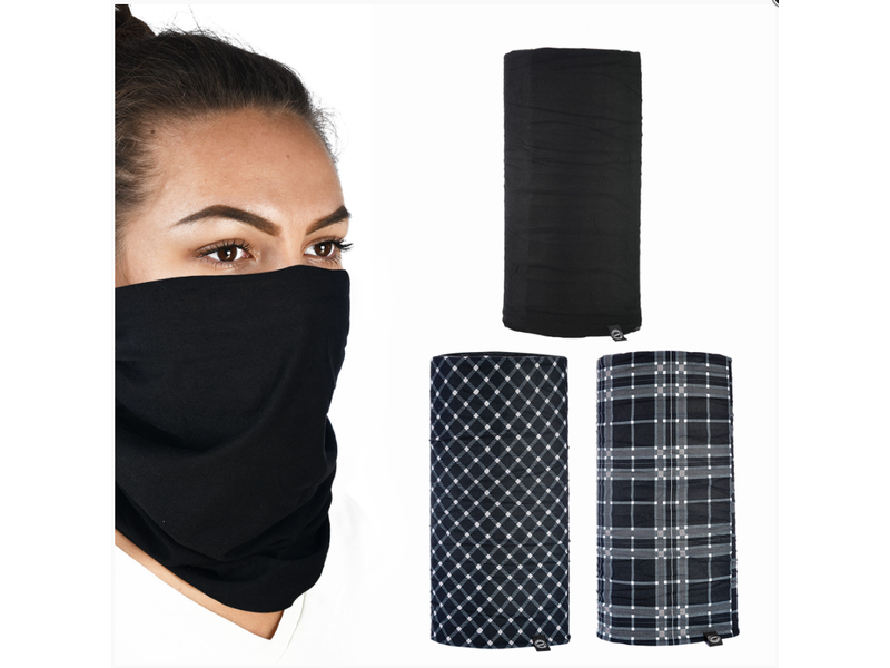 Oxford Comfy buff - Black & White Tartan 3 Pack click to zoom image