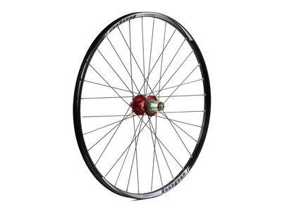 Hope Tech Rear Wheel - 27.5 XC - Pro 4 32H Shimano Steel HG Freehub Red  click to zoom image
