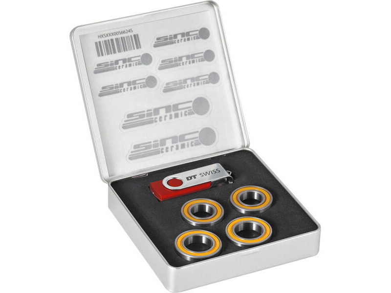 DT Swiss Set of 4 SINC ceramic bearings for RC rim brake wheels and 240 non-disc hubs. click to zoom image