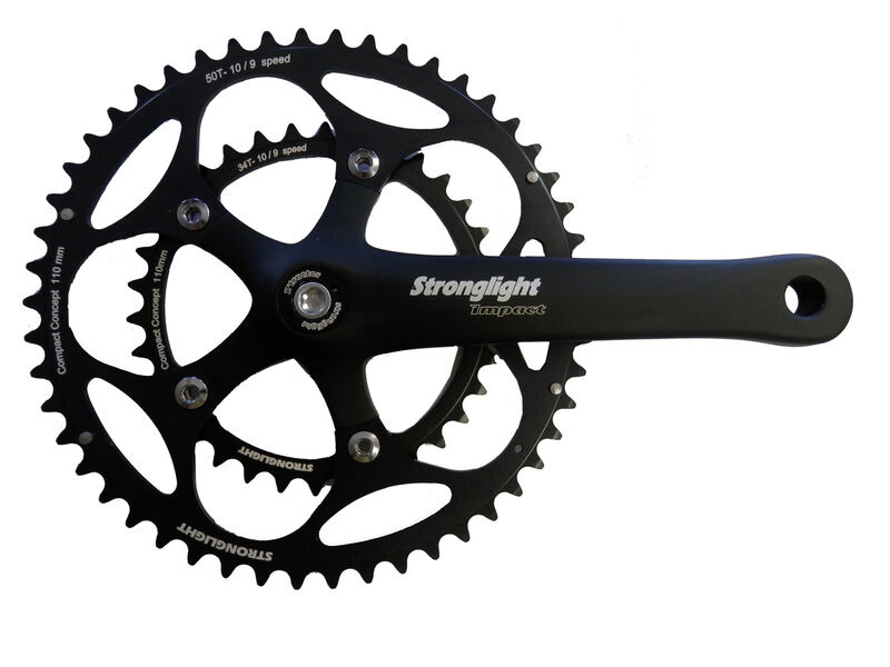 Stronglight Impact Alloy 110PCD 34/50 Chainset 170mm Crank in Black click to zoom image