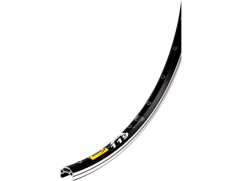 Mavic A119 32 or 36 hole hybrid and touring rim, black anodised click to zoom image