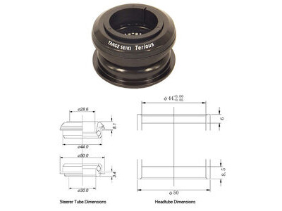 Tange Seiki Terious ZST2 Semi Integrated Headset in Black. 1 1/8"