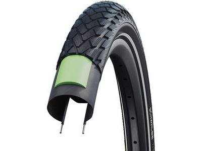 Schwalbe Green Marathon City/Touring Tyre in Black/Reflex (Wired) 26 x 1.25"E-25