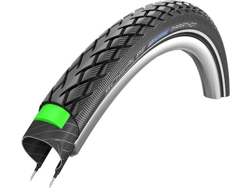 Schwalbe Marathon GreenGuard Touring Endurance Compound Tyre in Black/Reflex 20 x 1.50" click to zoom image