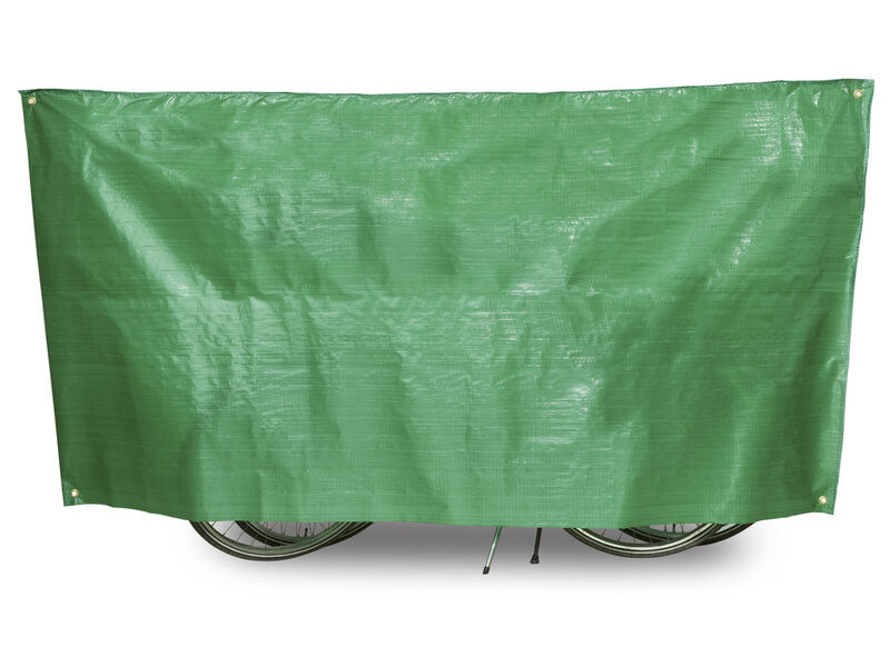 VK Covers Super Duo Waterproof Lightweight Contoured Two Bicycle Cover Incl. 5m Cord in Green click to zoom image
