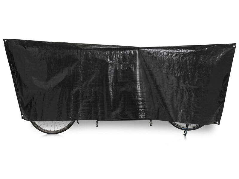 VK Covers Tandem Waterproof Tandem Bicycle Cover Incl. 5m Cord in Black click to zoom image