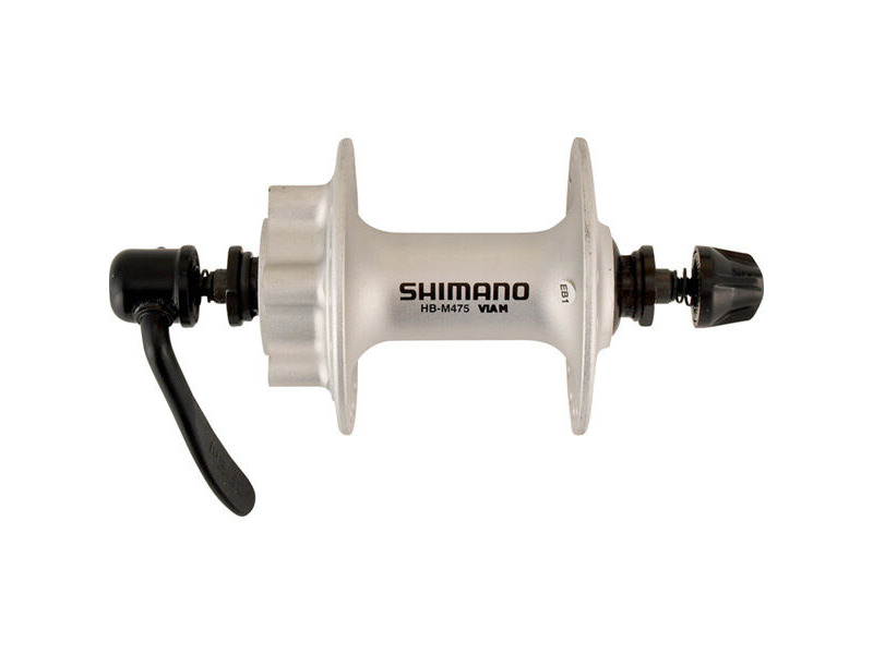 Shimano HB-M475 disc front hub 6-bolt silver 36 hole click to zoom image