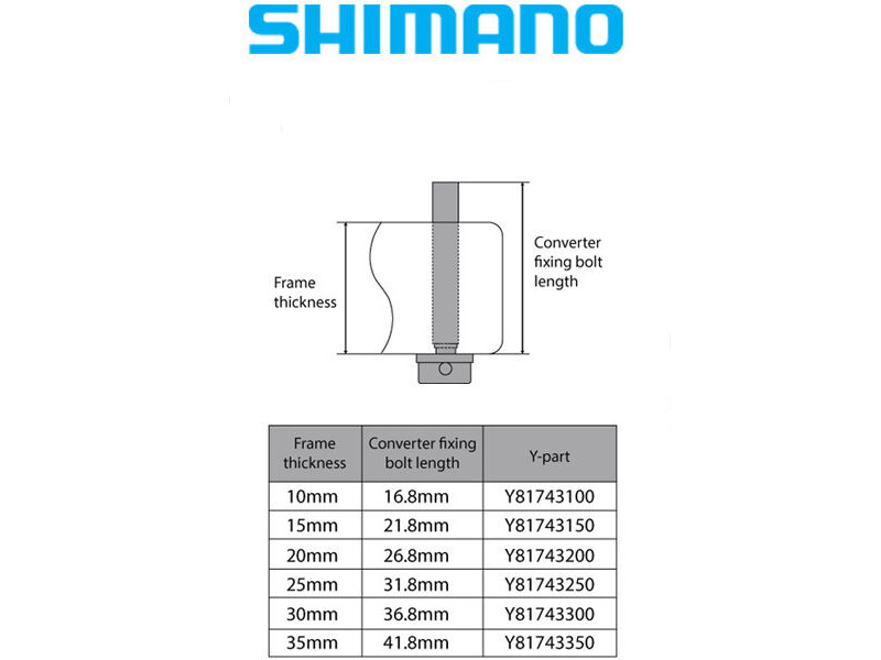 Shimano BR-RS505 caliper fixing bolt C, for 35mm frame, 48mm bolt click to zoom image