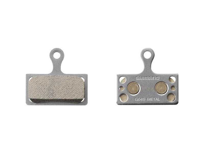 Shimano G04S disc pads & spring, steel back, metal sintered click to zoom image