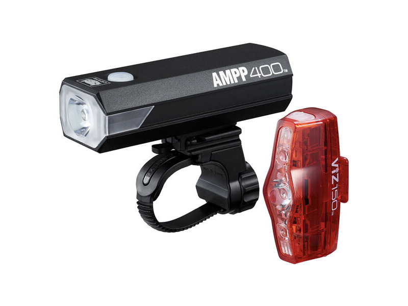 Cateye Ampp 400 / Viz 150 Bike Light Set click to zoom image