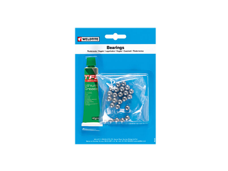 Weldtite 1/4 Ball Bearings & Grease (24 Balls) 1/4" click to zoom image